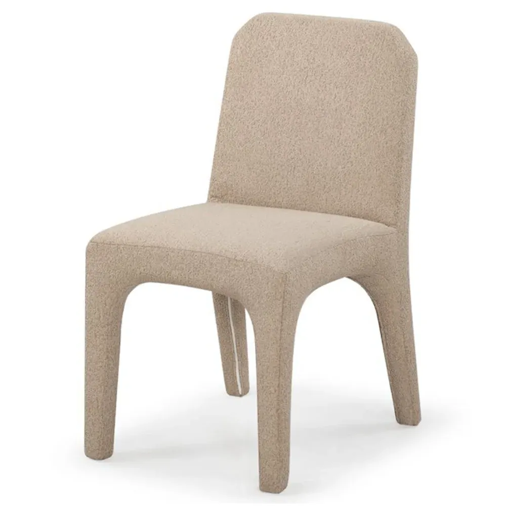 Tara Dining Chair Set of 2 - Beige, Boucle