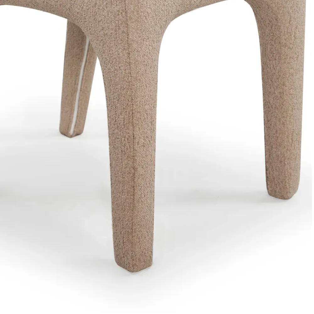 Tara Dining Chair Set of 2 - Beige, Boucle