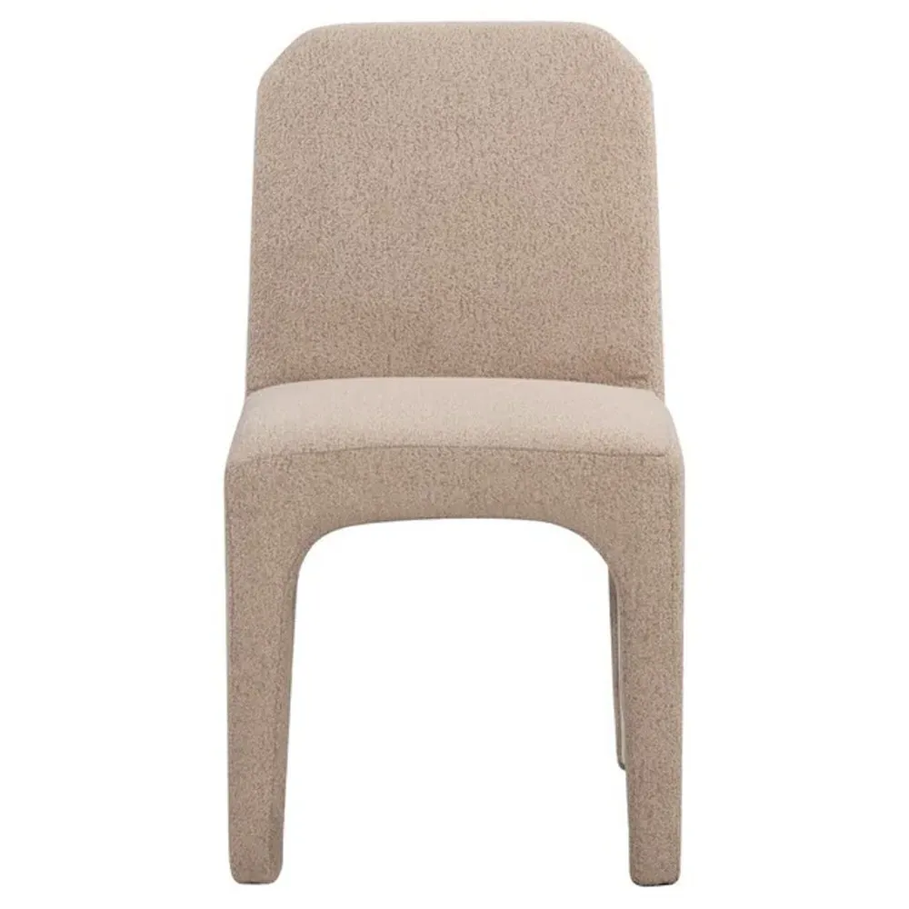 Tara Dining Chair Set of 2 - Beige, Boucle image