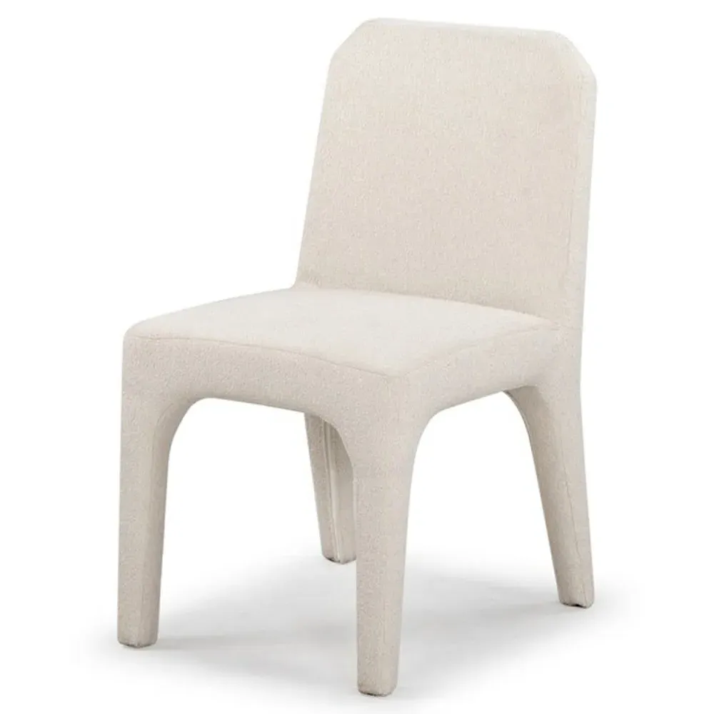 Tara Dining Chair Set of 2 - Cream, Boucle
