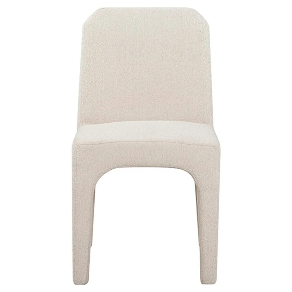 Tara Dining Chair Set of 2 - Cream, Boucle