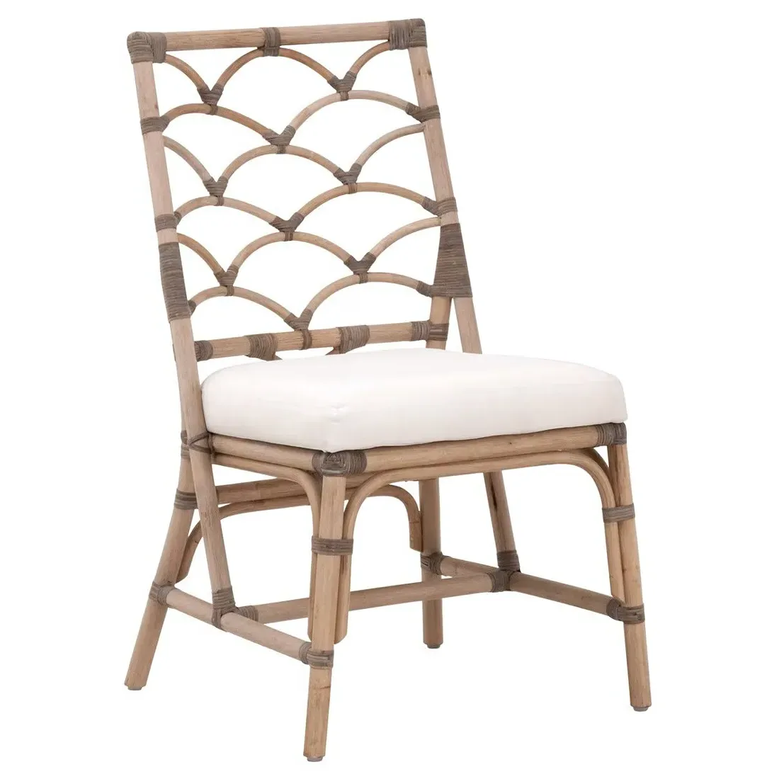Tara Dining Chair Set of 2 - Grey, Rattan
