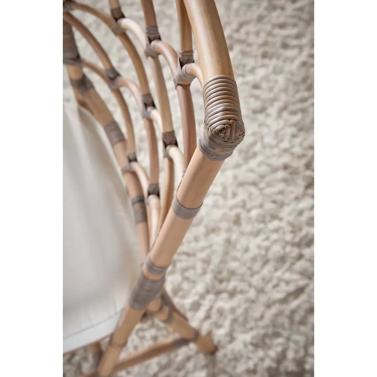 Tara Dining Chair Set of 2 - Grey, Rattan