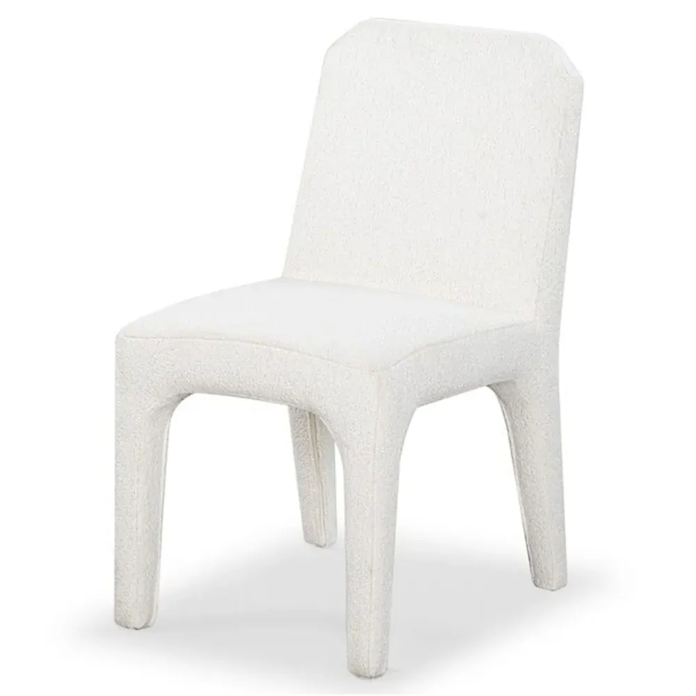 Tara Dining Chair Set of 2 - White Boucle