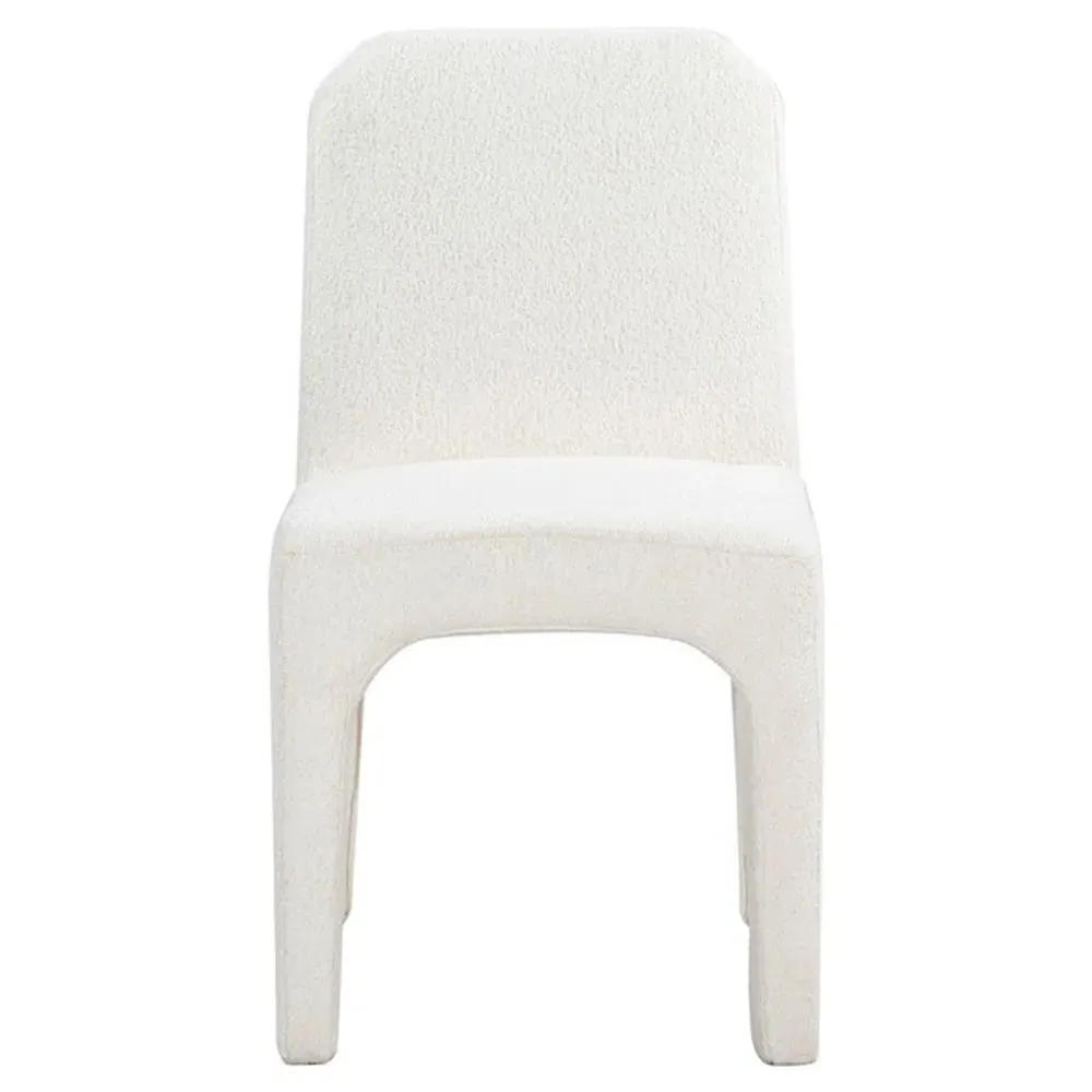 Tara Dining Chair Set of 2 - White Boucle