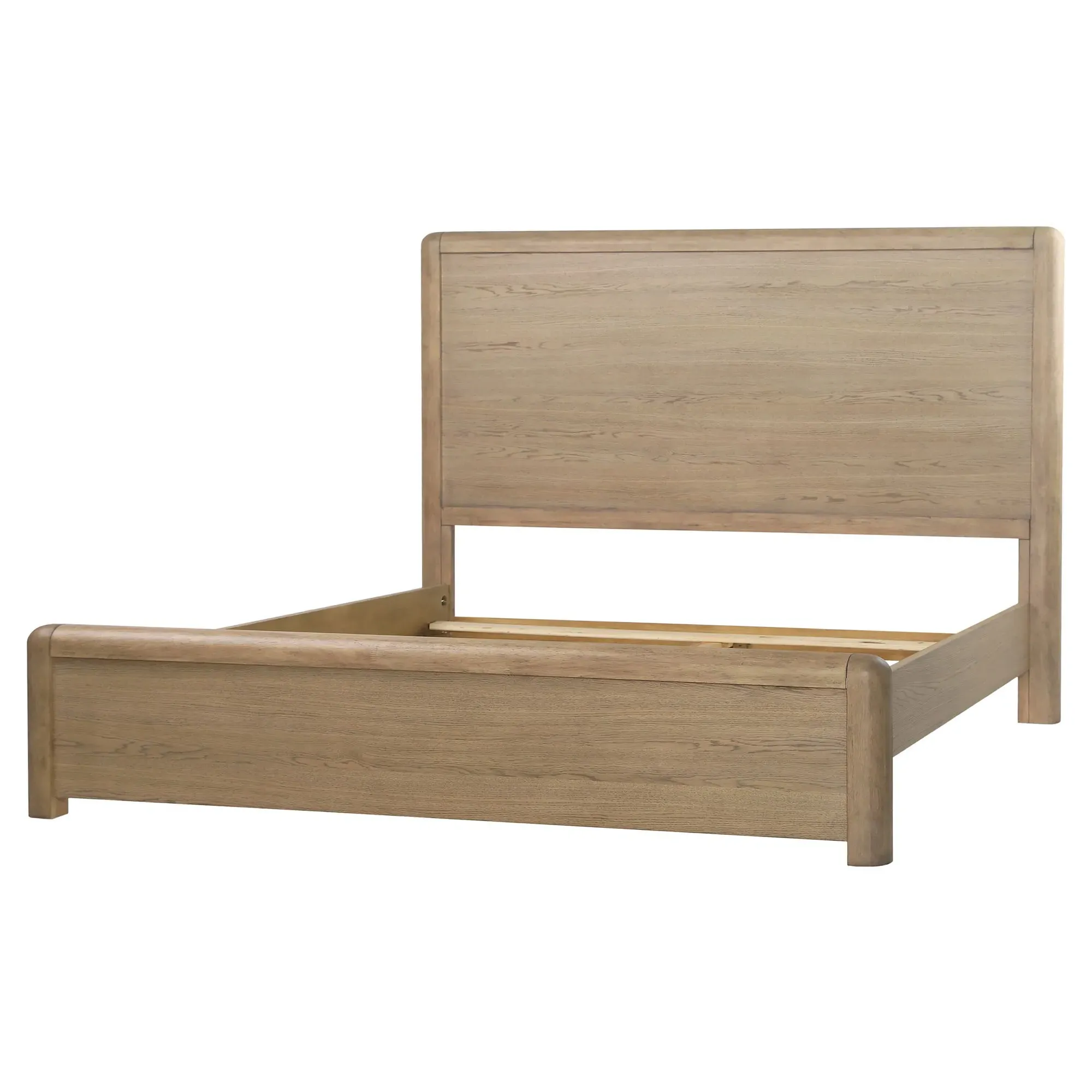 Tara King Size Bed Frame - Brown, Oak