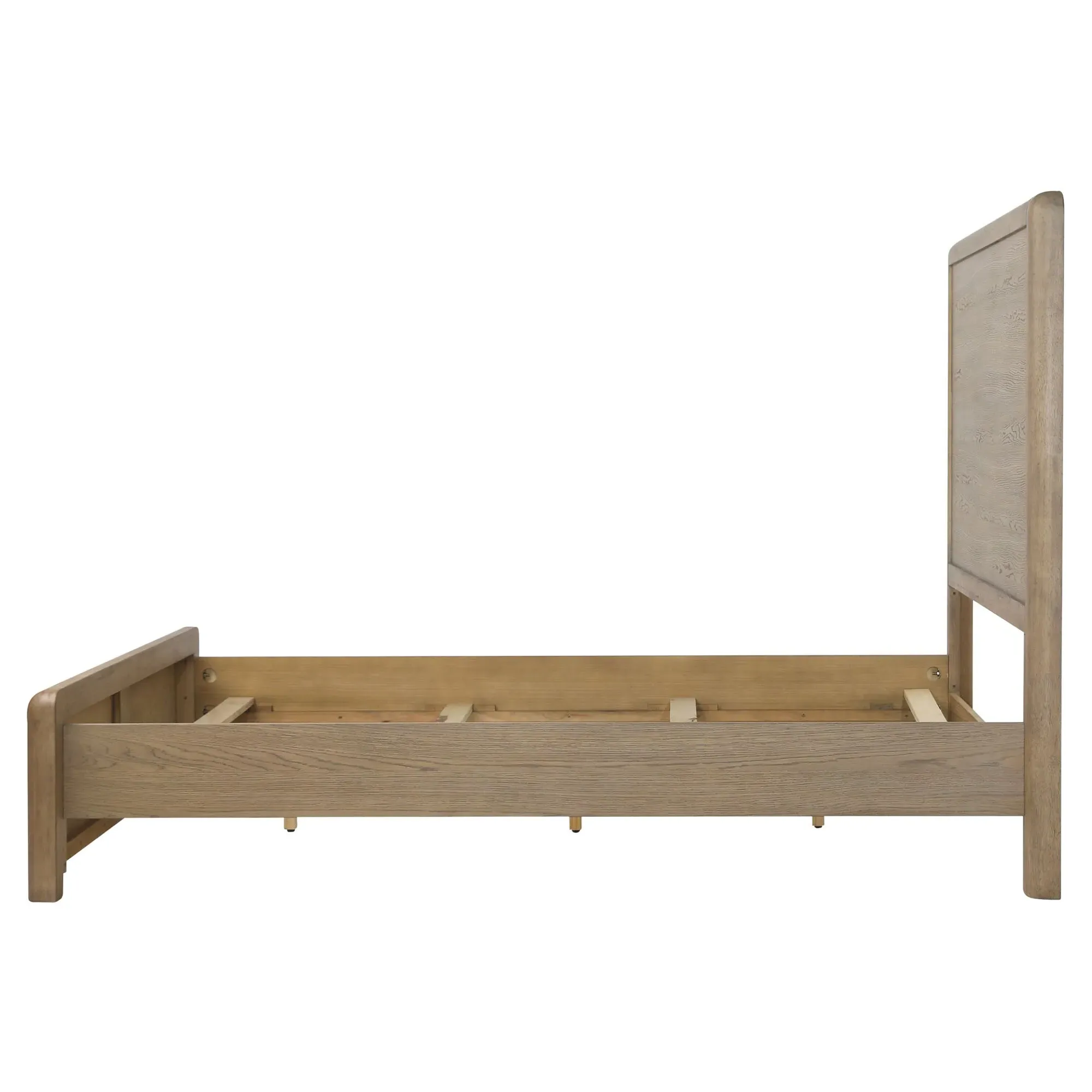 Tara King Size Bed Frame - Brown, Oak