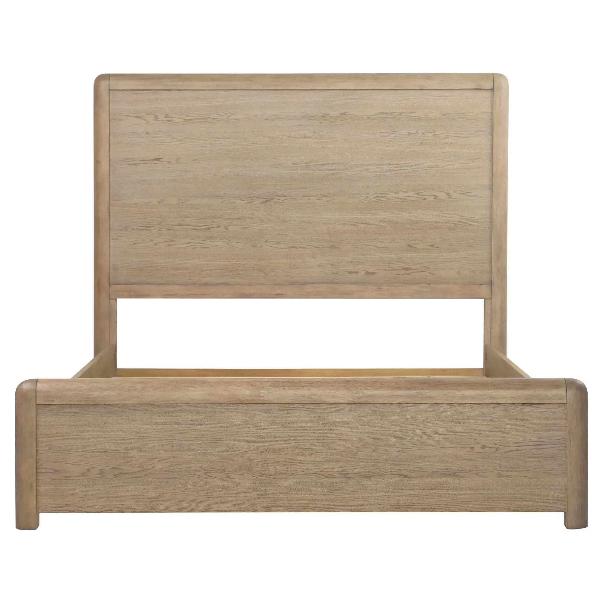 Tara Queen Size Bed - Brown, Oak