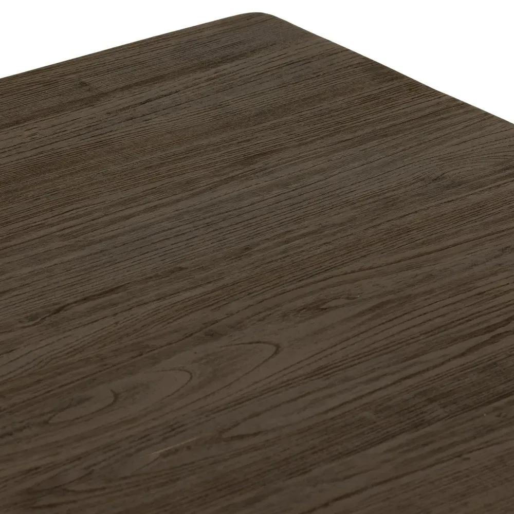 Tarrah Square Coffee Table with Storage - Dark Brown, Elm