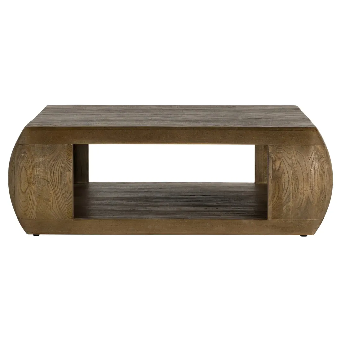 Tarrah Square Coffee Table with Storage - Dark Brown, Elm image