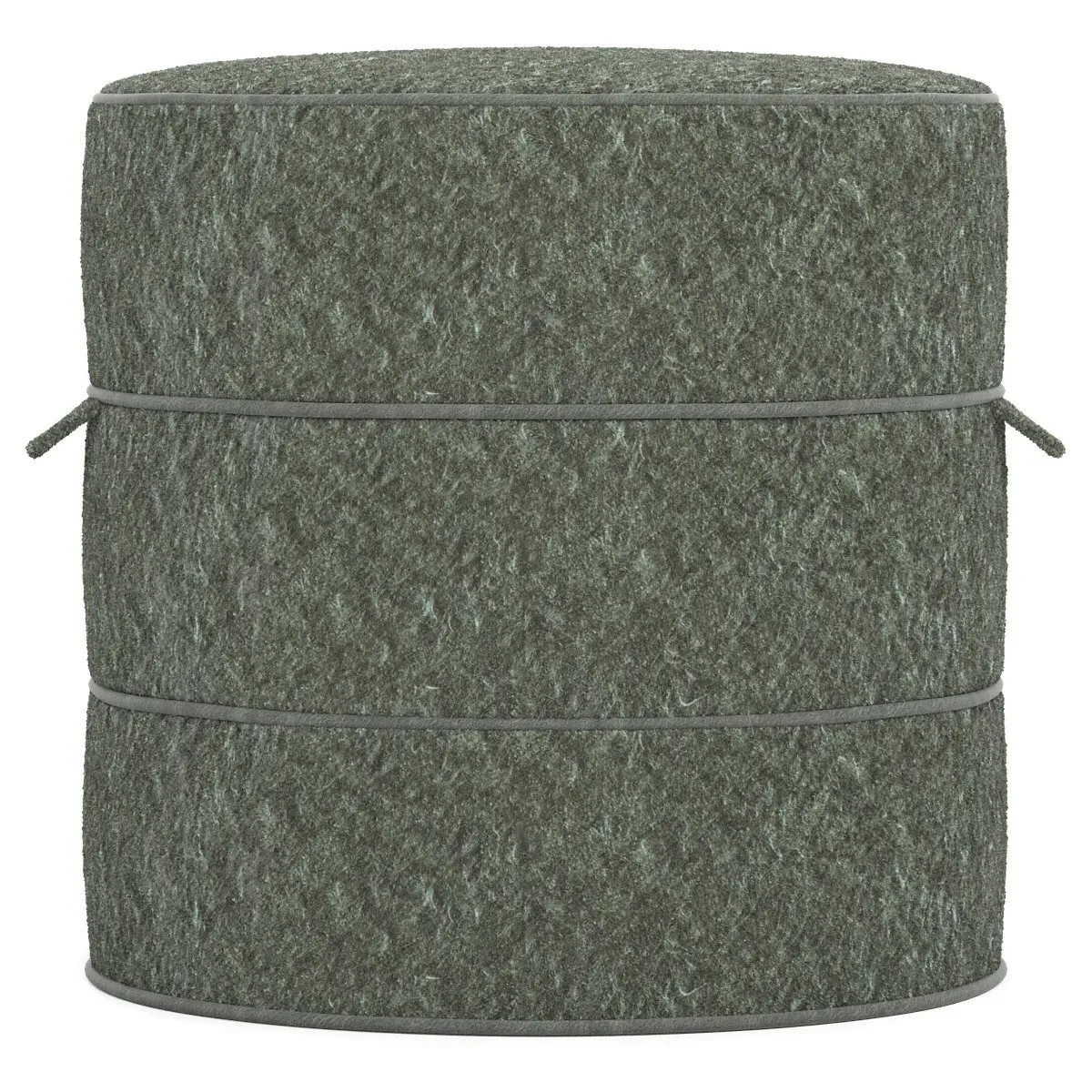 Taryn Weave Ottoman - Angora Basil, Hardwood image