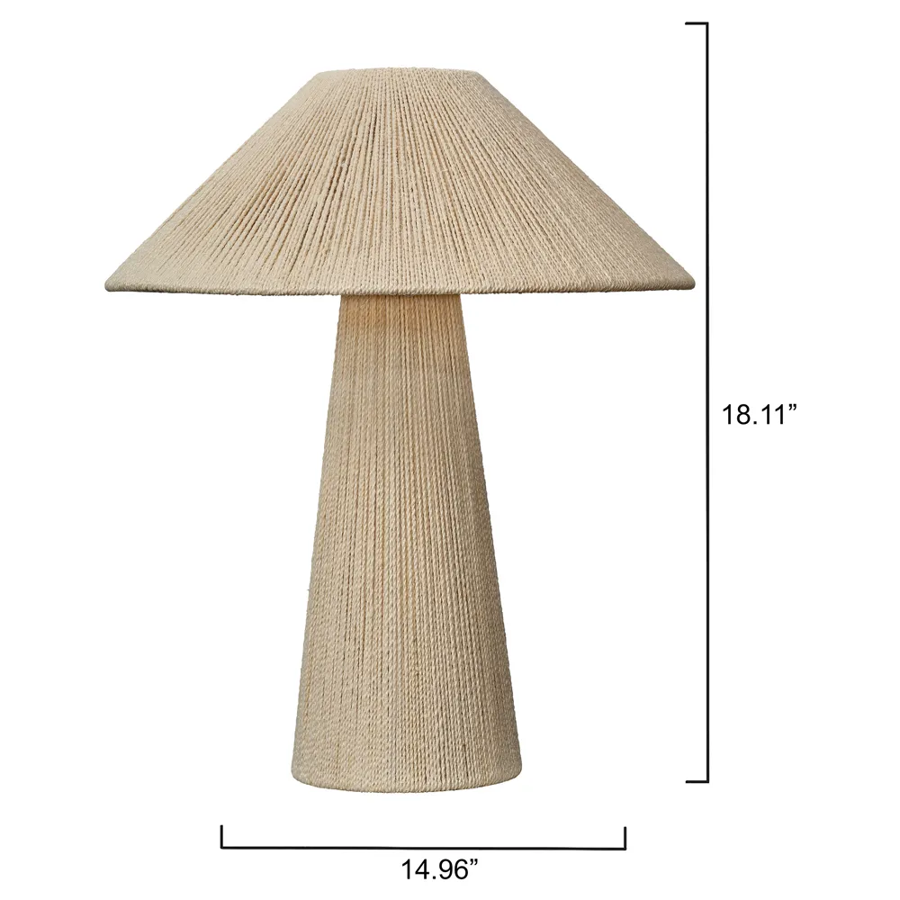 Tashvi Jute Wrapped Table Lamp - Beige