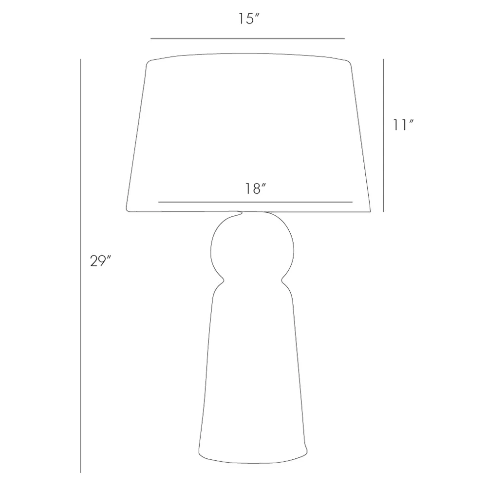 Tassel Table Lamp with Ivory Shade - White, Fiber