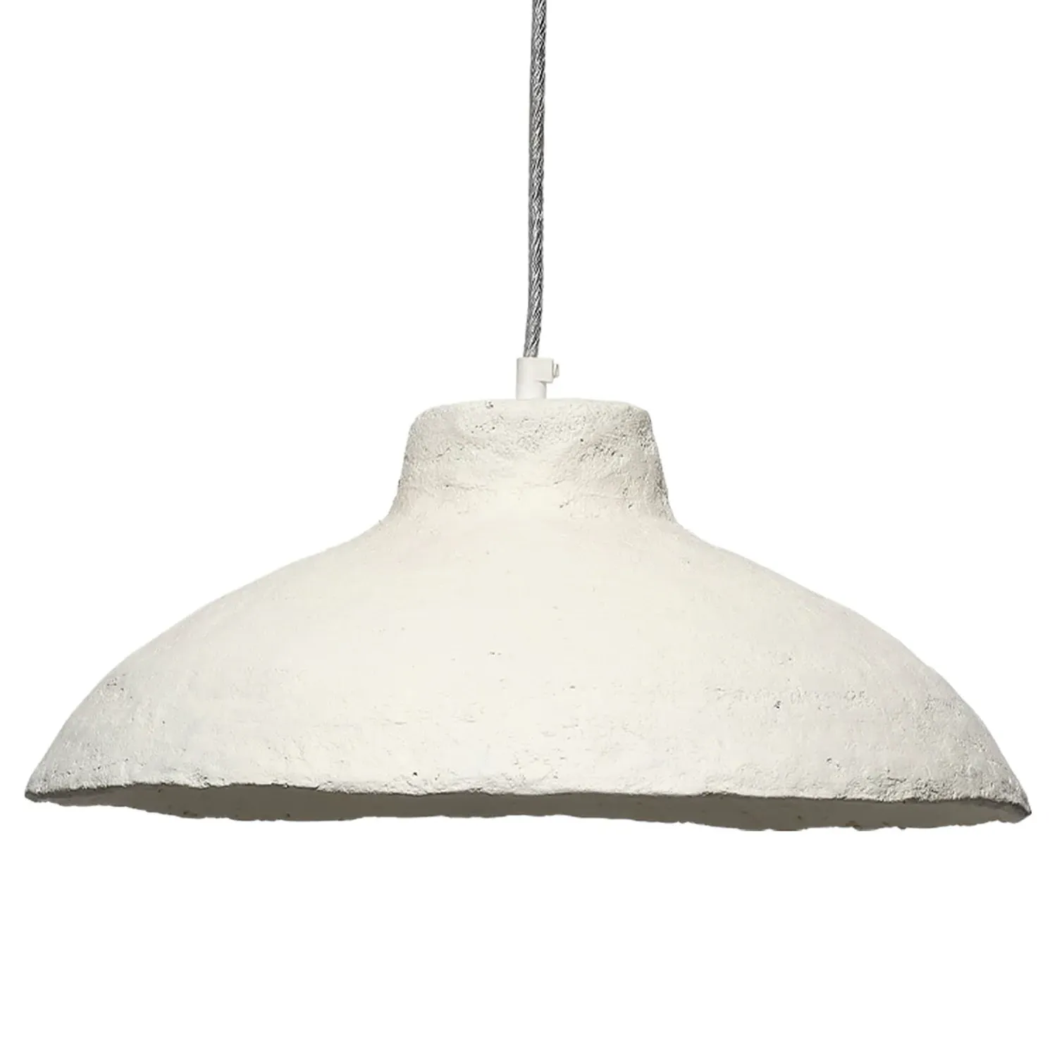 Tate Single Pendant Light - Off White, Paper Mache