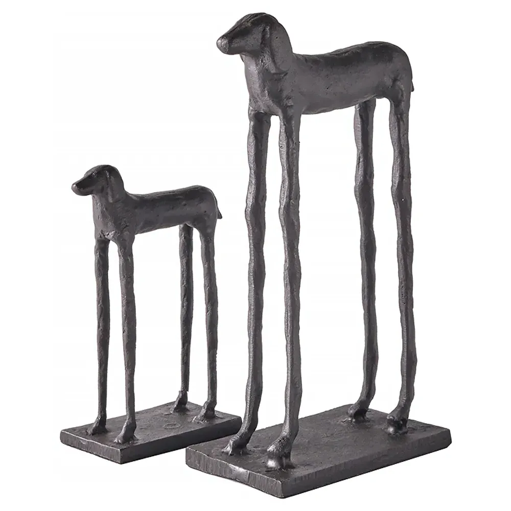 Tatiana Hound Sculpture Set of 2 - Black, Aluminum image