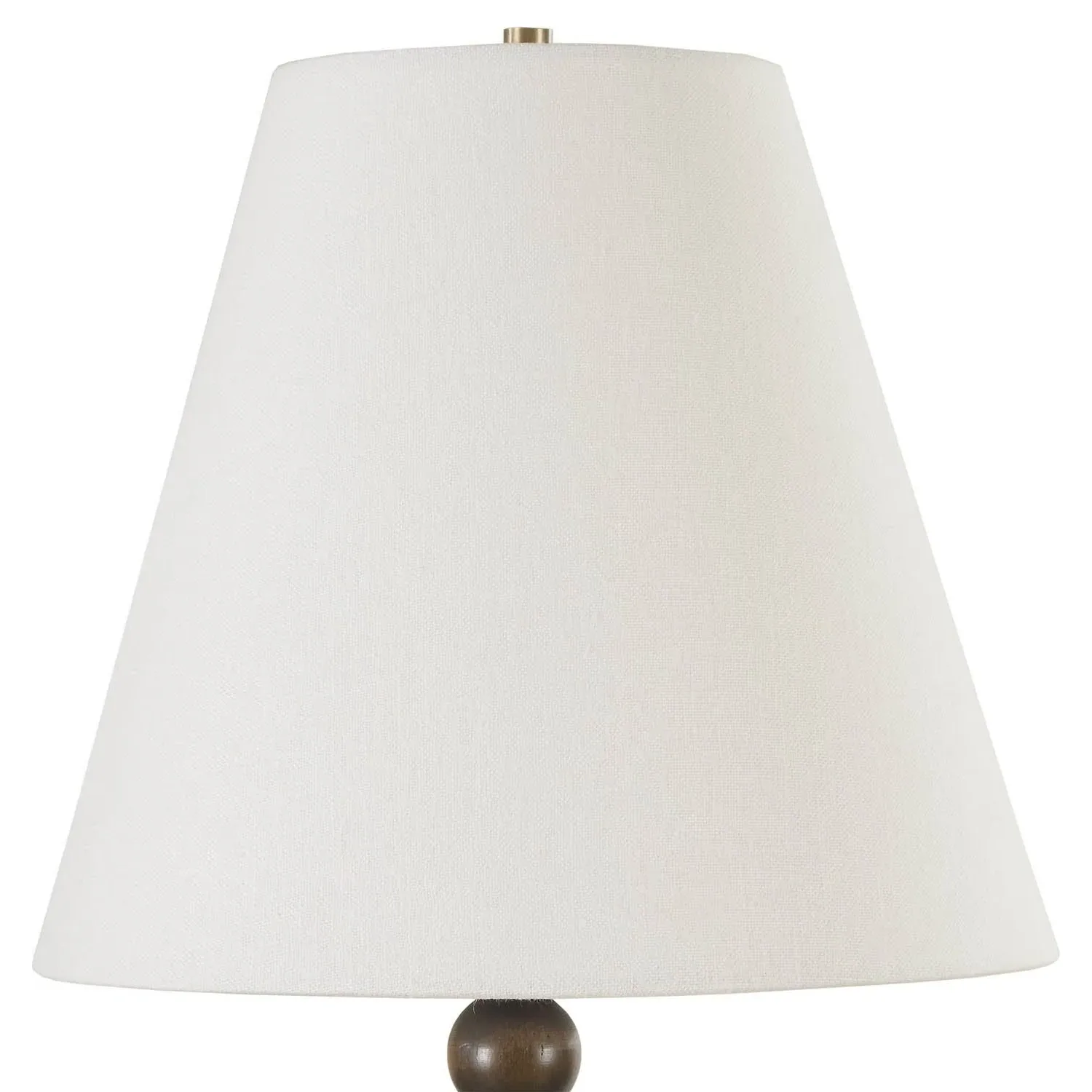 Tavi Sphere Buffet Table Lamp - Dark Walnut, Wood
