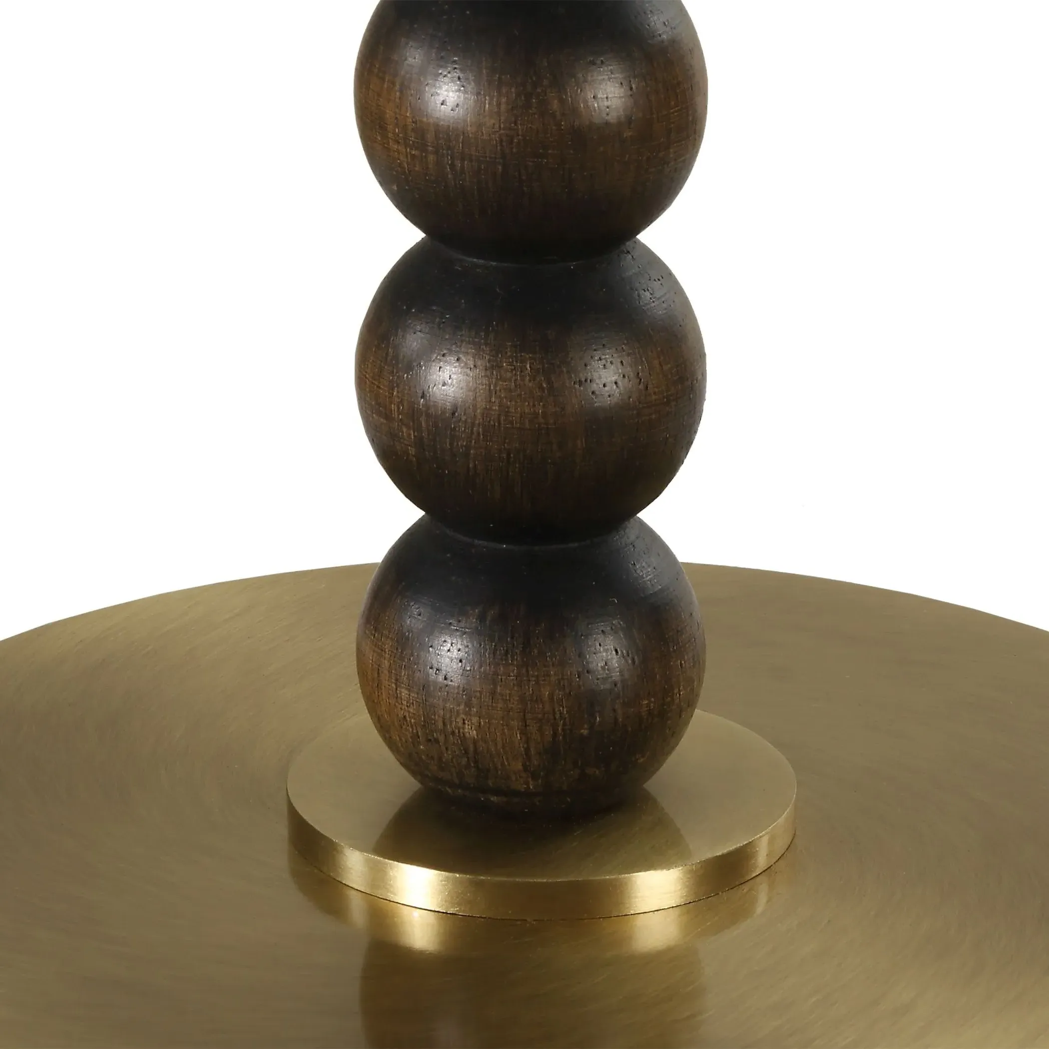 Tavi Sphere Buffet Table Lamp - Dark Walnut, Wood