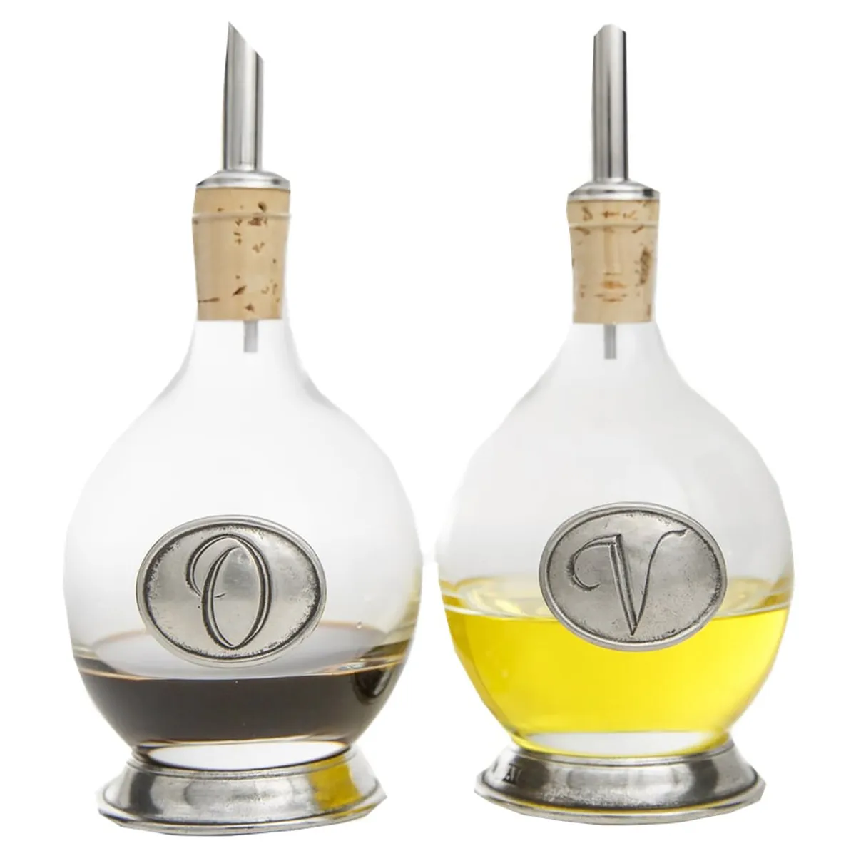 Tavola Oil & Vinegar Set - Clear, Pewter image