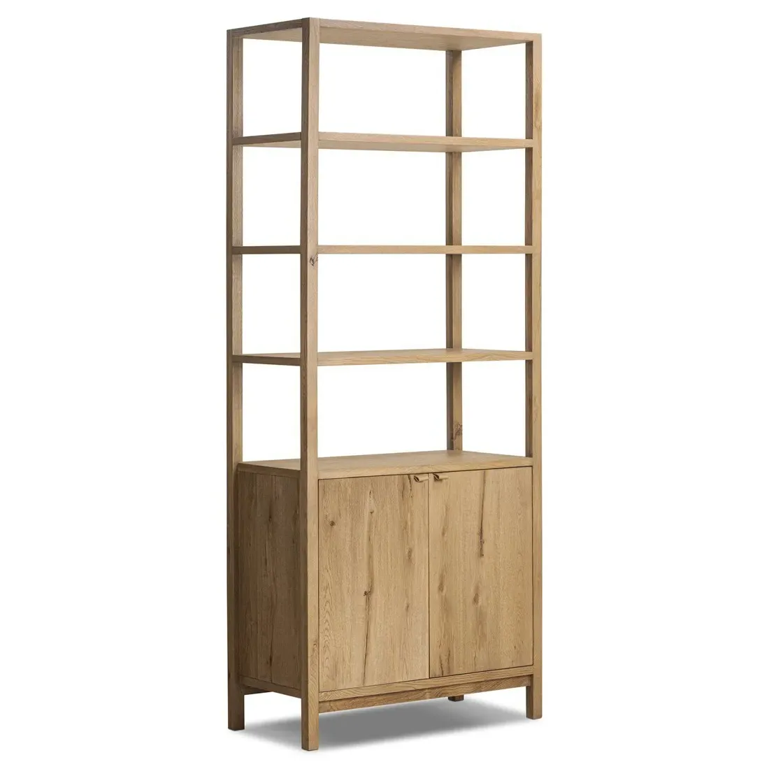 Taylin Bookcase - Brown, Oak Wood
