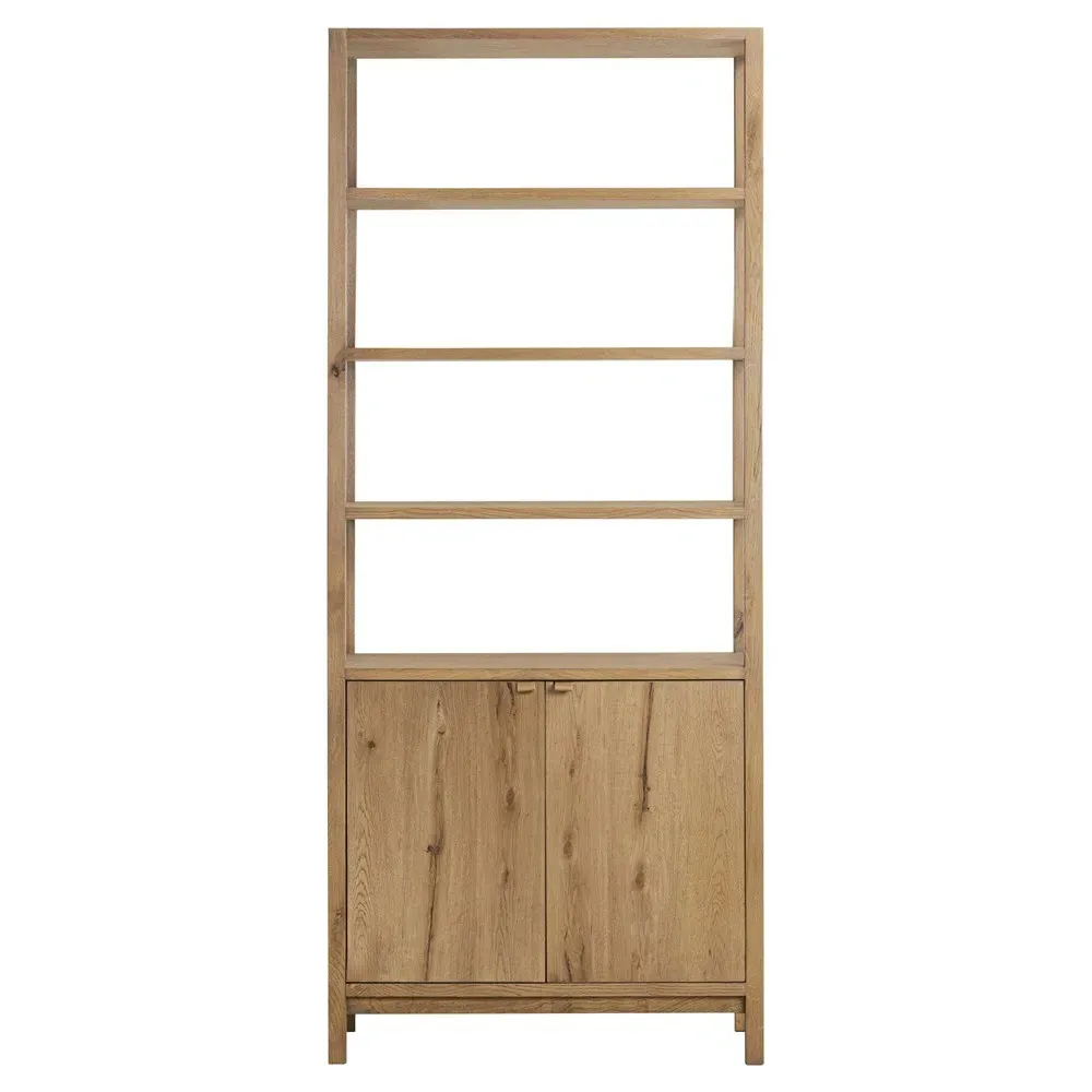 Taylin Bookcase - Brown, Oak Wood