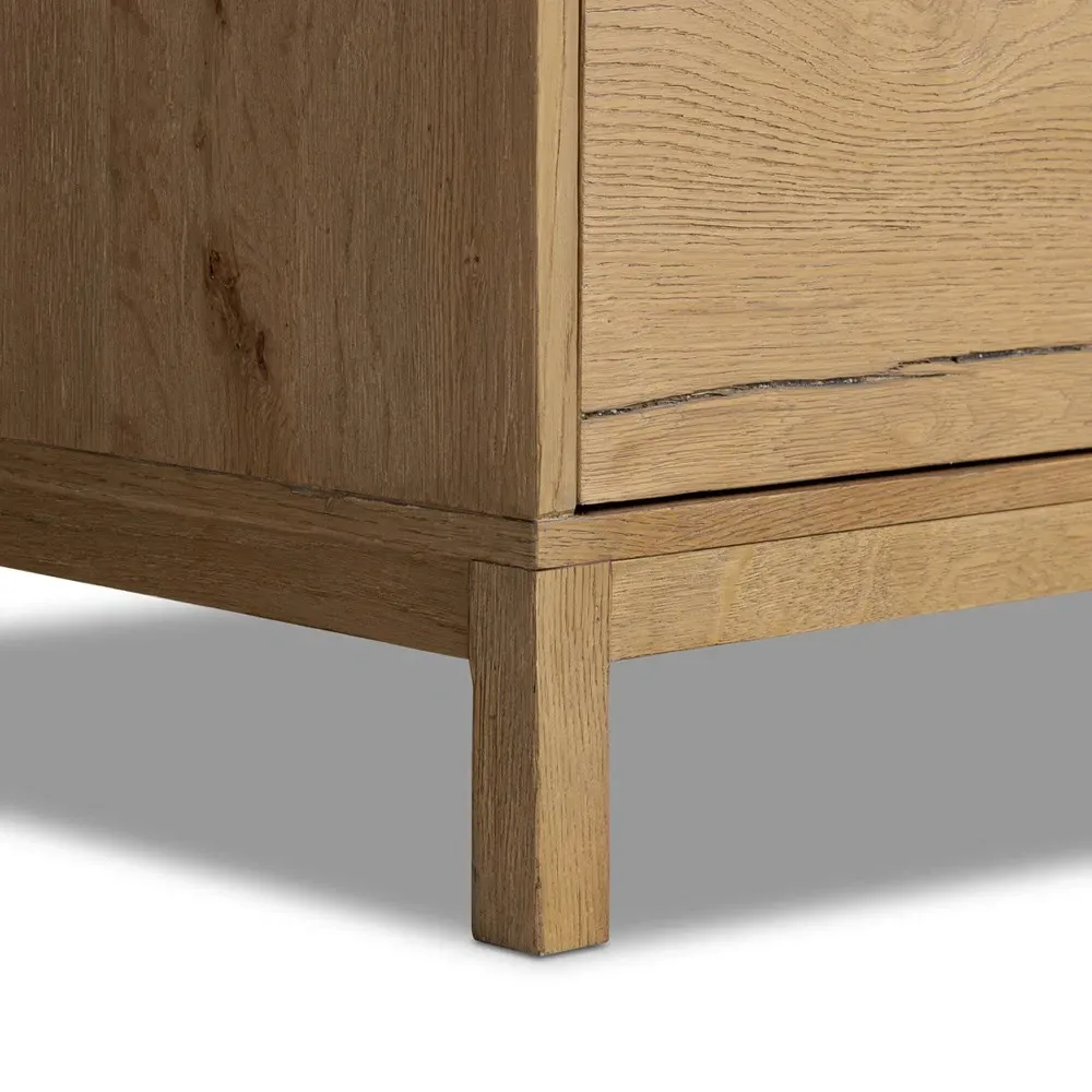 Taylin Executive Desk - Brown, Oak Wood