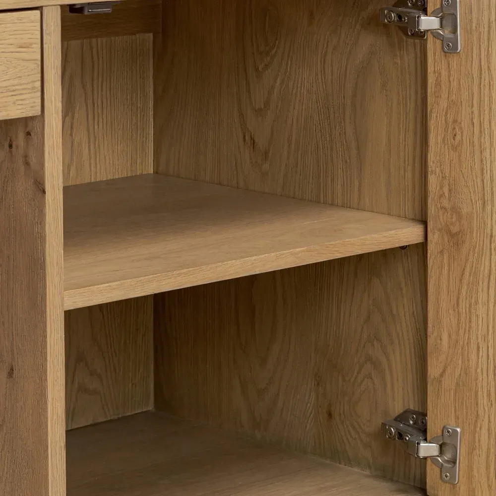 Taylin Executive Desk - Brown, Oak Wood