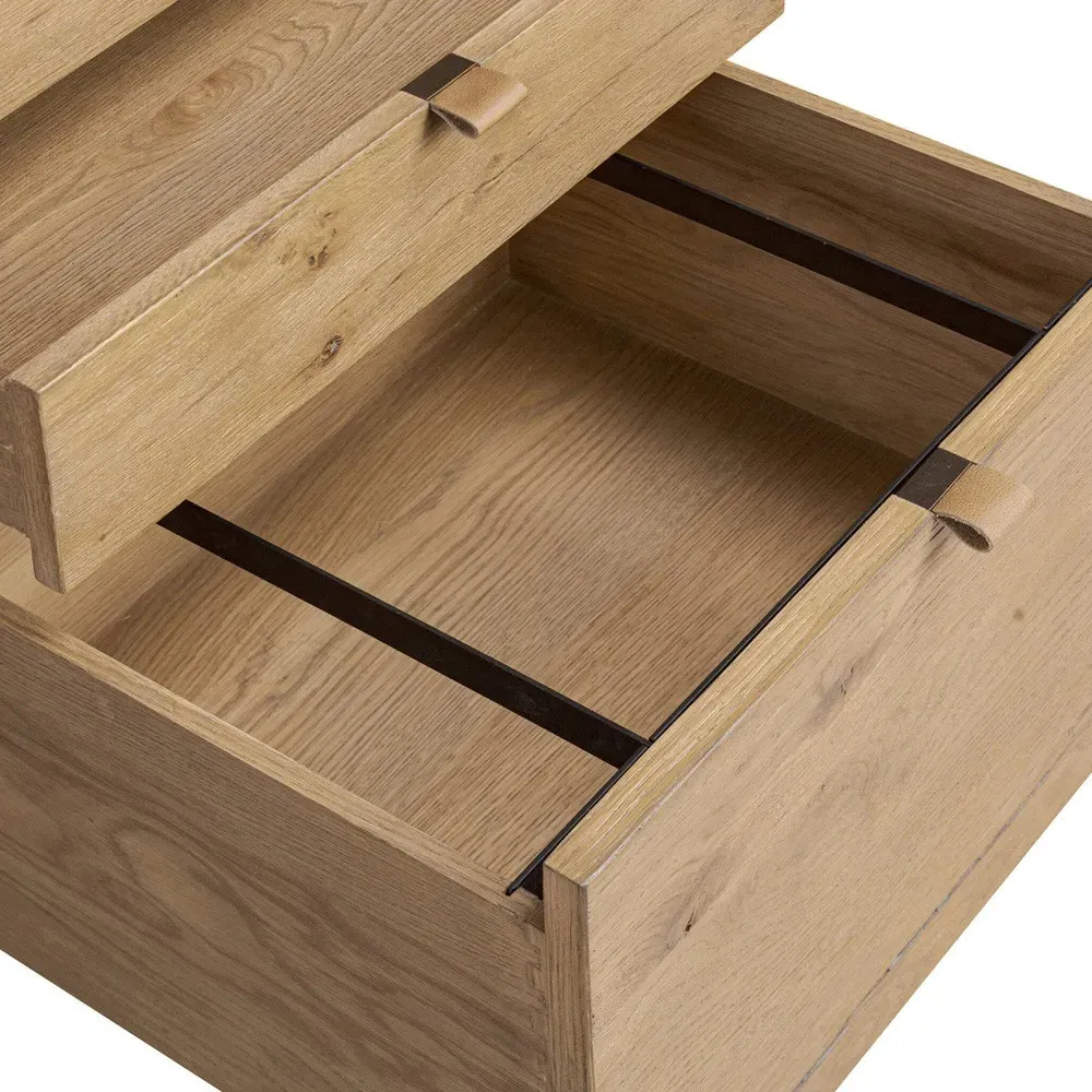 Taylin Executive Desk - Brown, Oak Wood