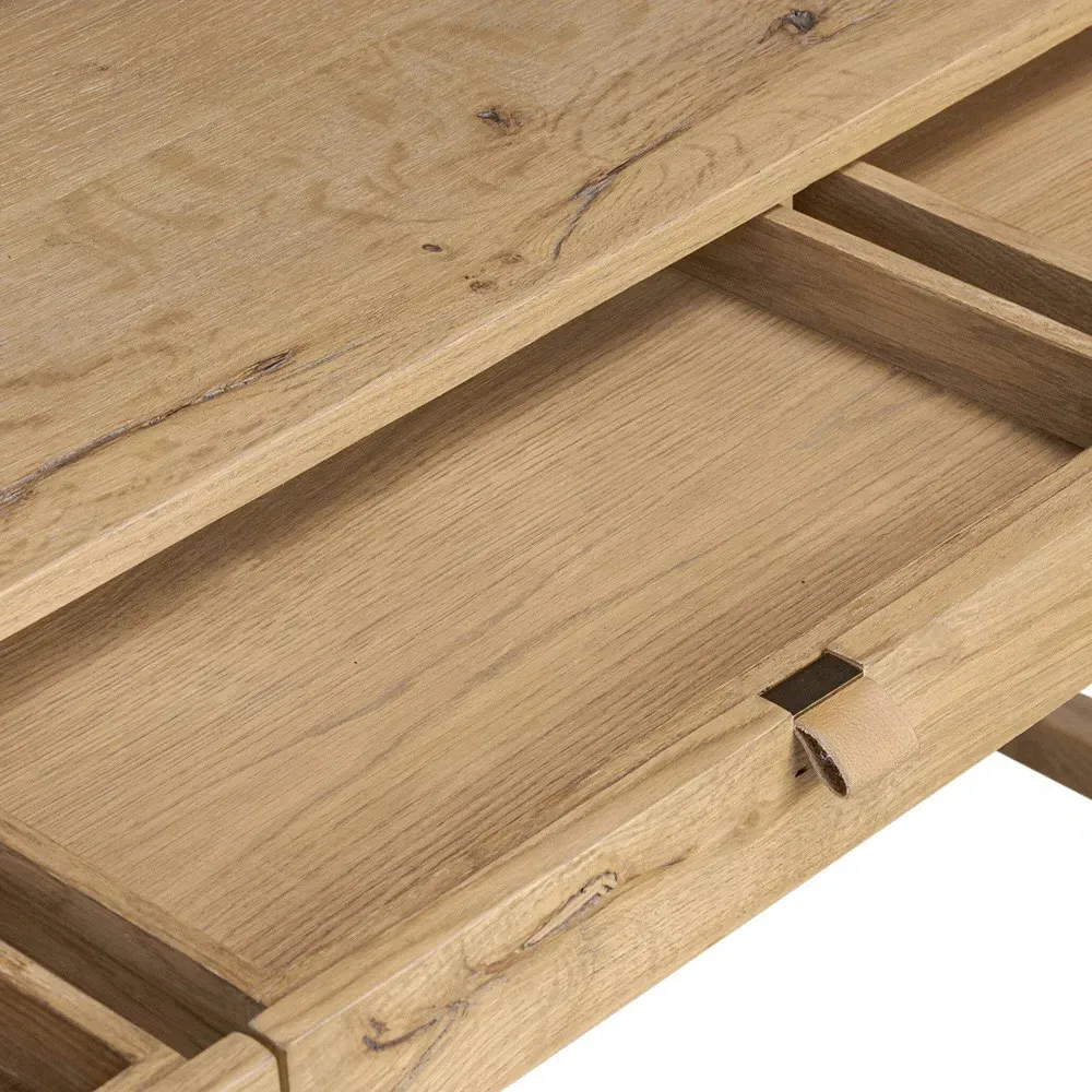 Taylin Writing Desk - Brown, Oak Wood