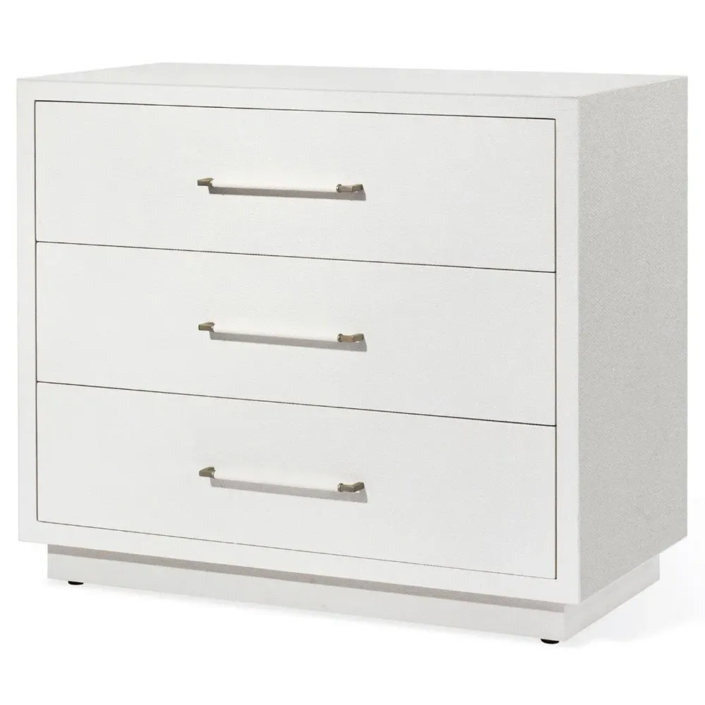 Taylor 3 Drawer Chest - White, Linen