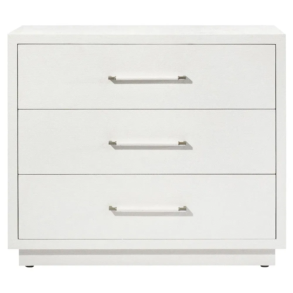 Taylor 3 Drawer Chest - White, Linen