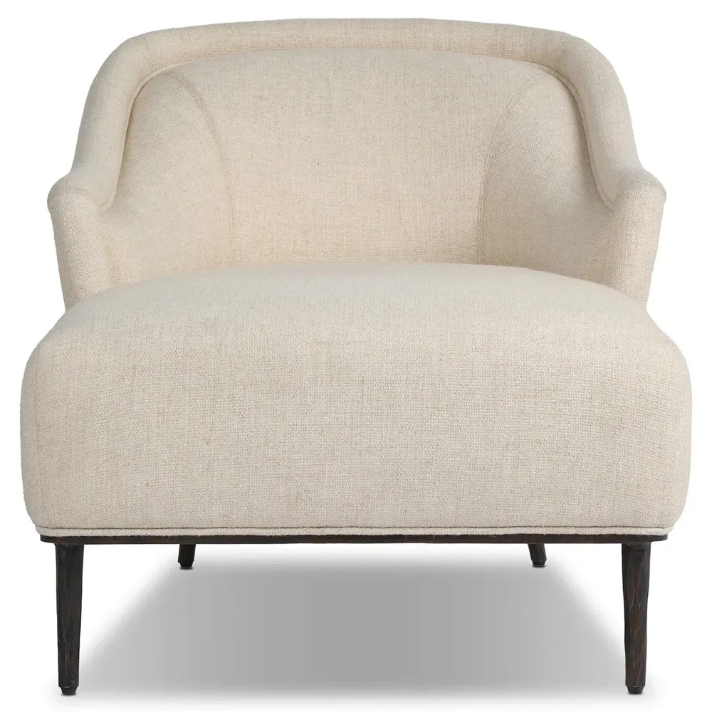 Taylor Chaise Lounge - Cream, Iron