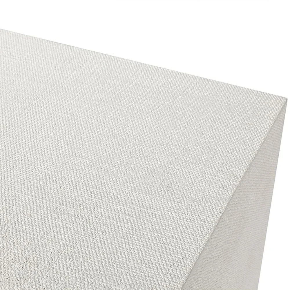 Taylor Double Dresser - White, Faux Linen