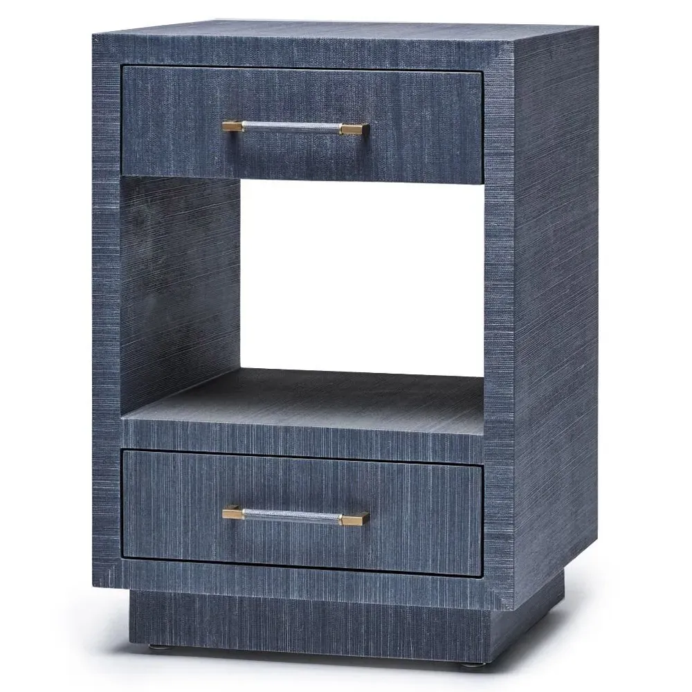 Taylor Small Nightstand - Navy Blue, Sisal