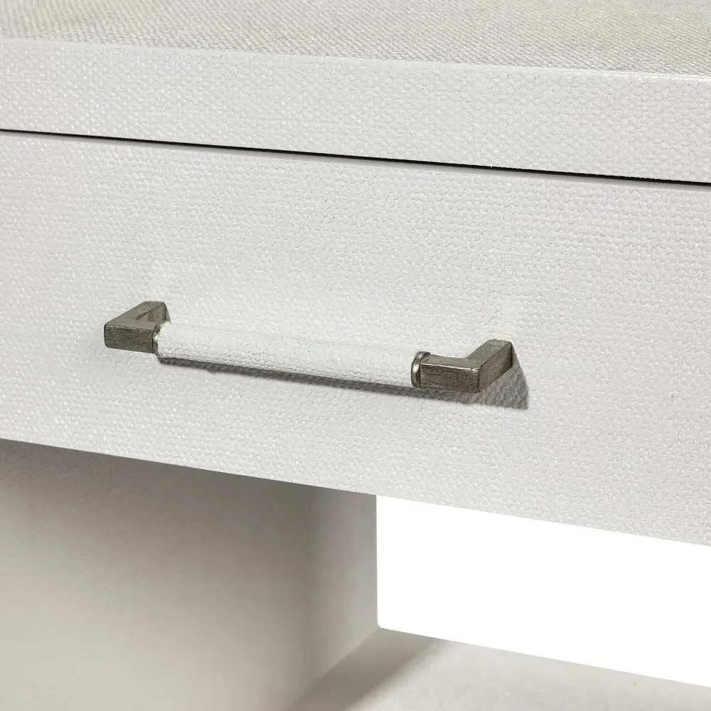Taylor Small Nightstand - White, Linen