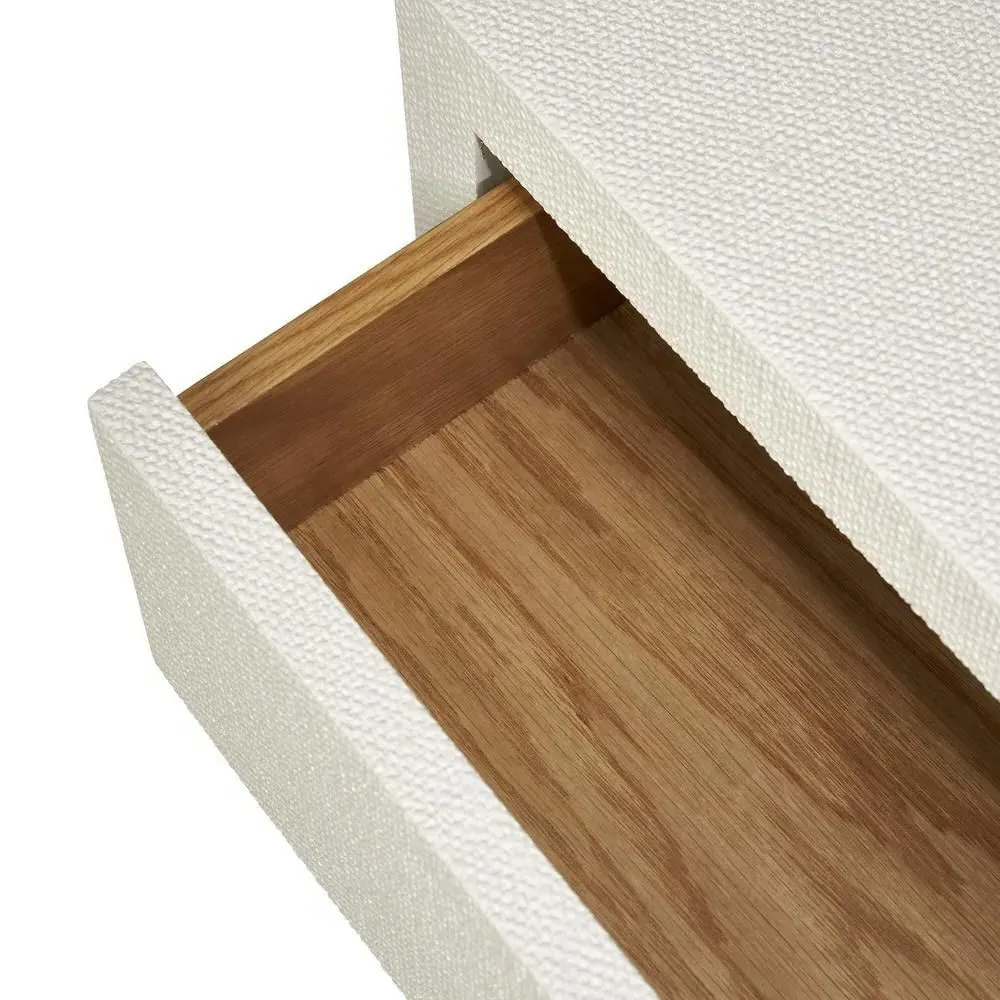 Taylor Small Nightstand - White, Linen