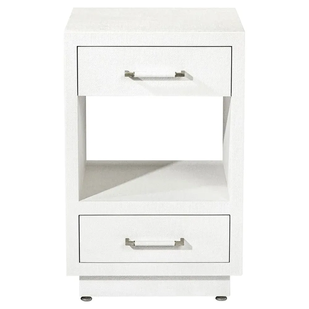 Taylor Small Nightstand - White, Linen image