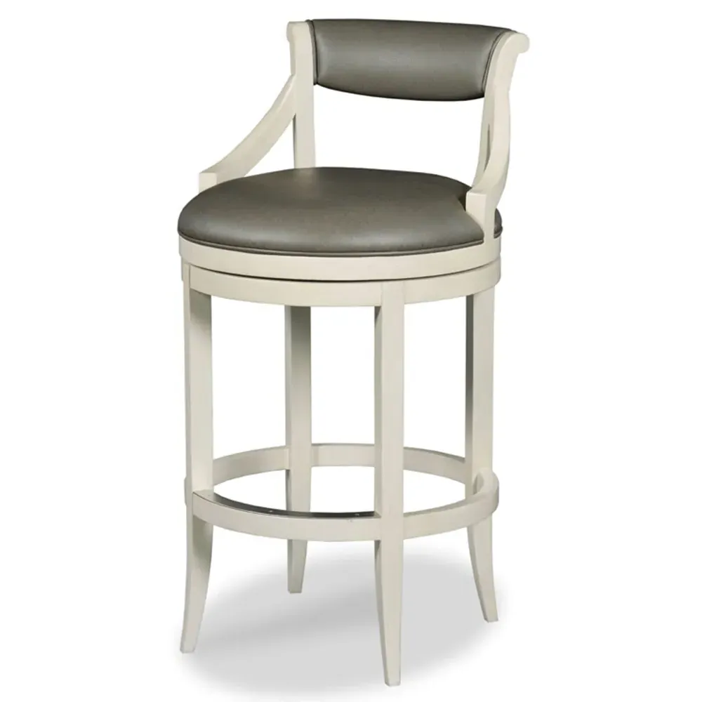 Taylor Swivel Counter Stool - Grey, Faux Leather