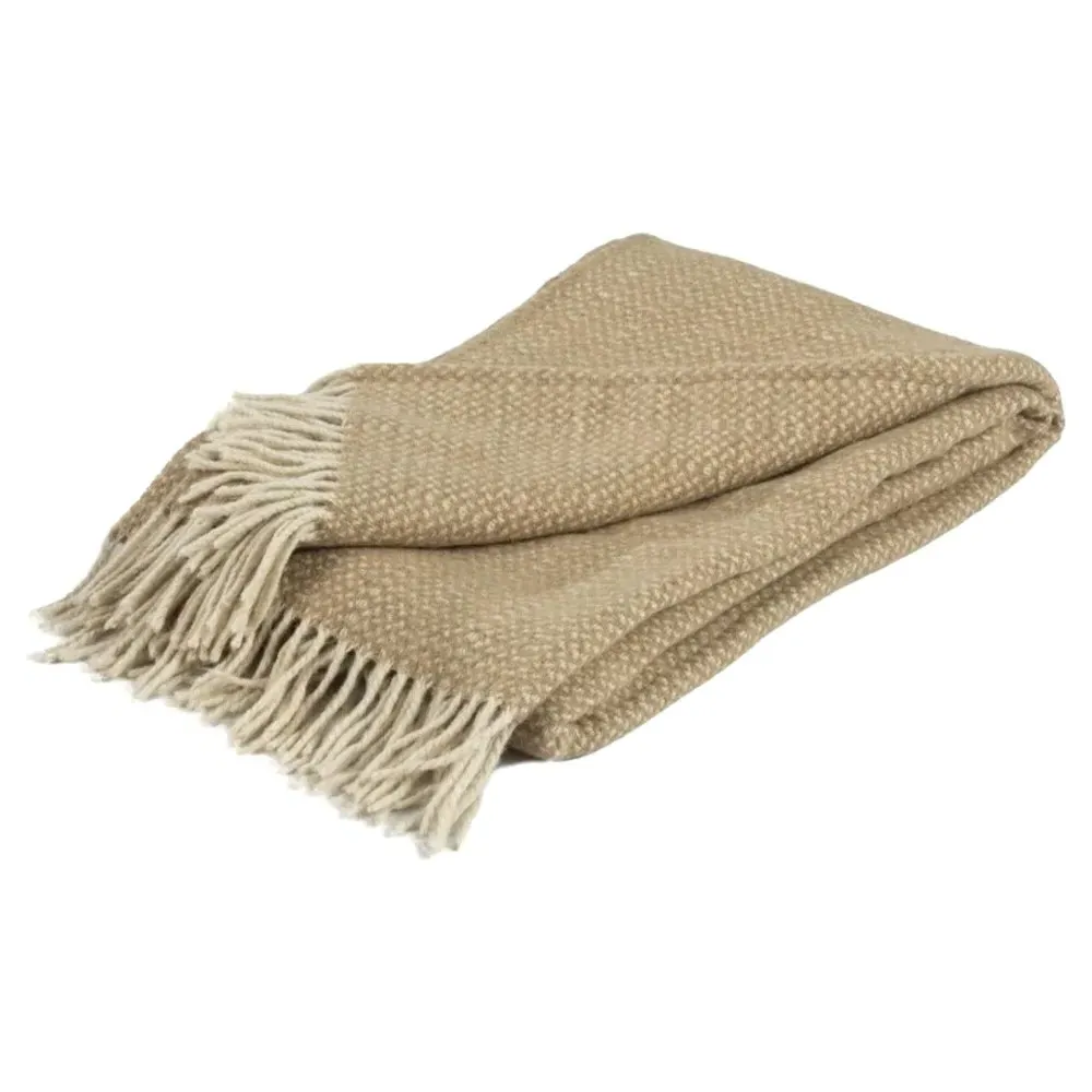 Taylor Throw Blanket - Beige, Wool image