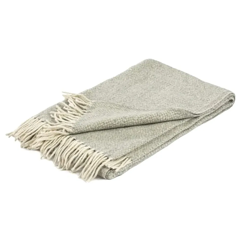 Taylor Throw Blanket - Grey, Wool