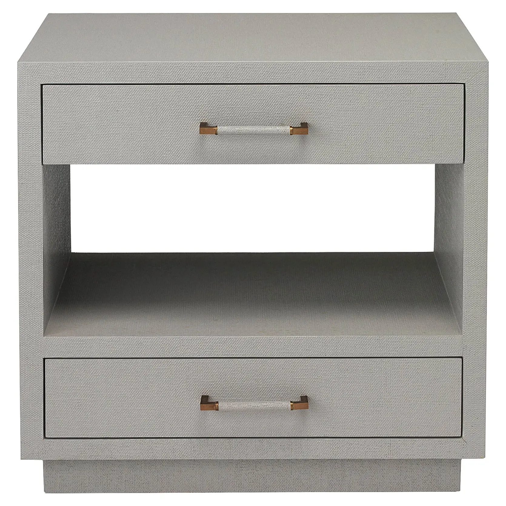 Taylor Wide Nightstand - Light Grey, Faux Linen