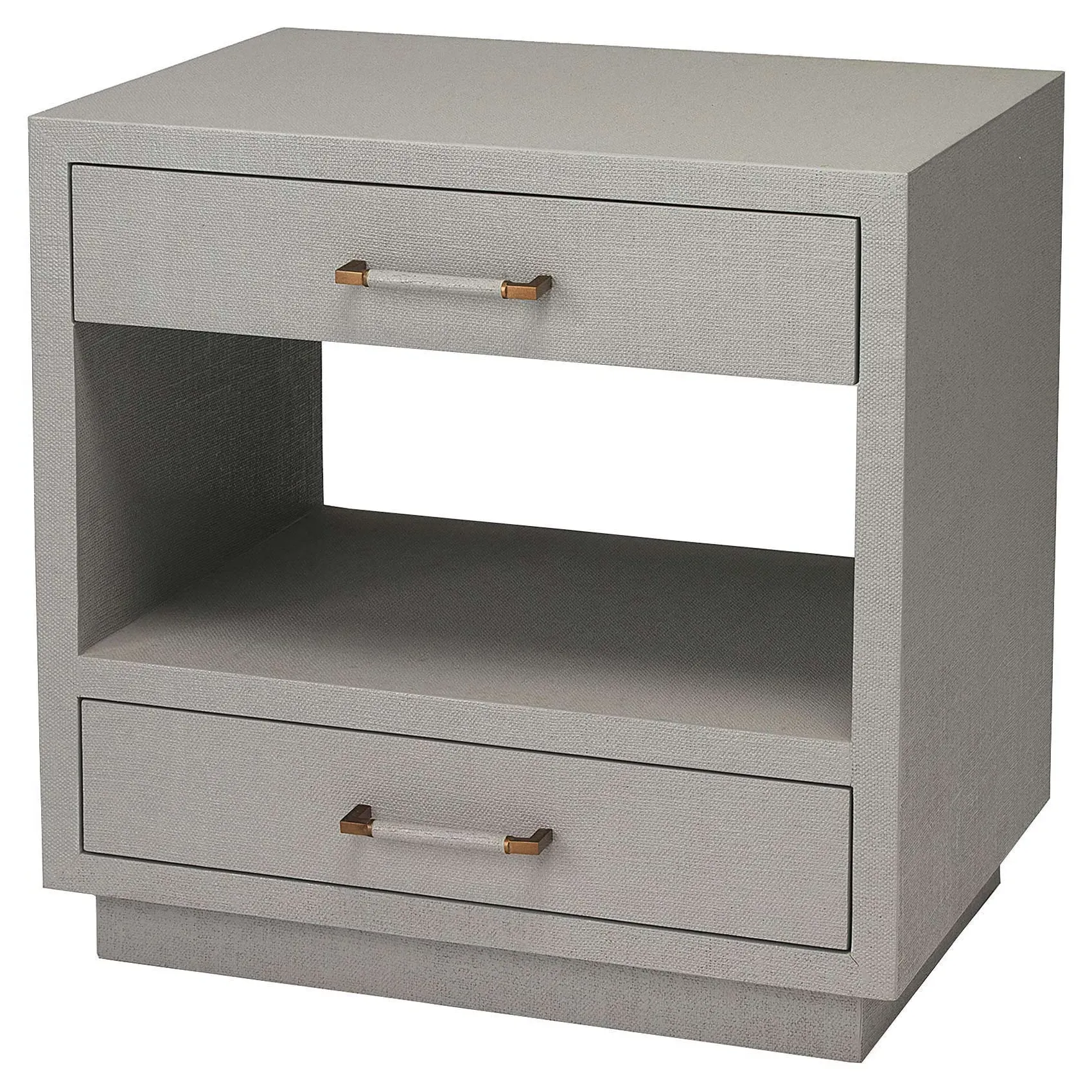 Taylor Wide Nightstand - Light Grey, Faux Linen image