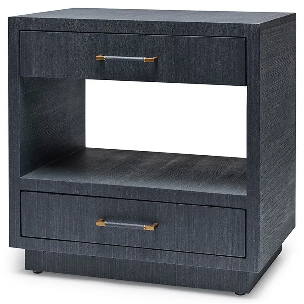 Taylor Wide Nightstand - Navy Blue, Sisal
