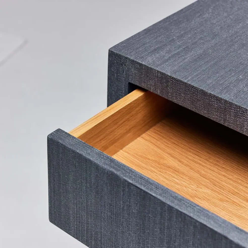 Taylor Wide Nightstand - Navy Blue, Sisal