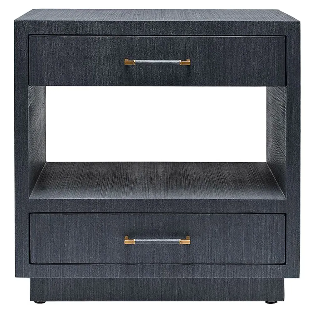 Taylor Wide Nightstand - Navy Blue, Sisal