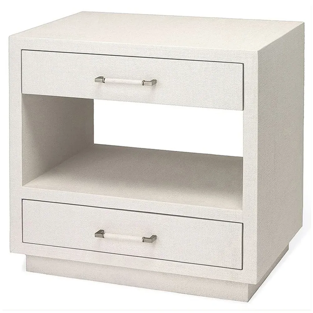 Taylor Wide Nightstand - White, Wood