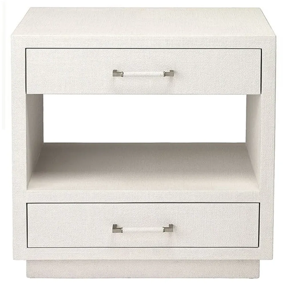Taylor Wide Nightstand - White, Wood
