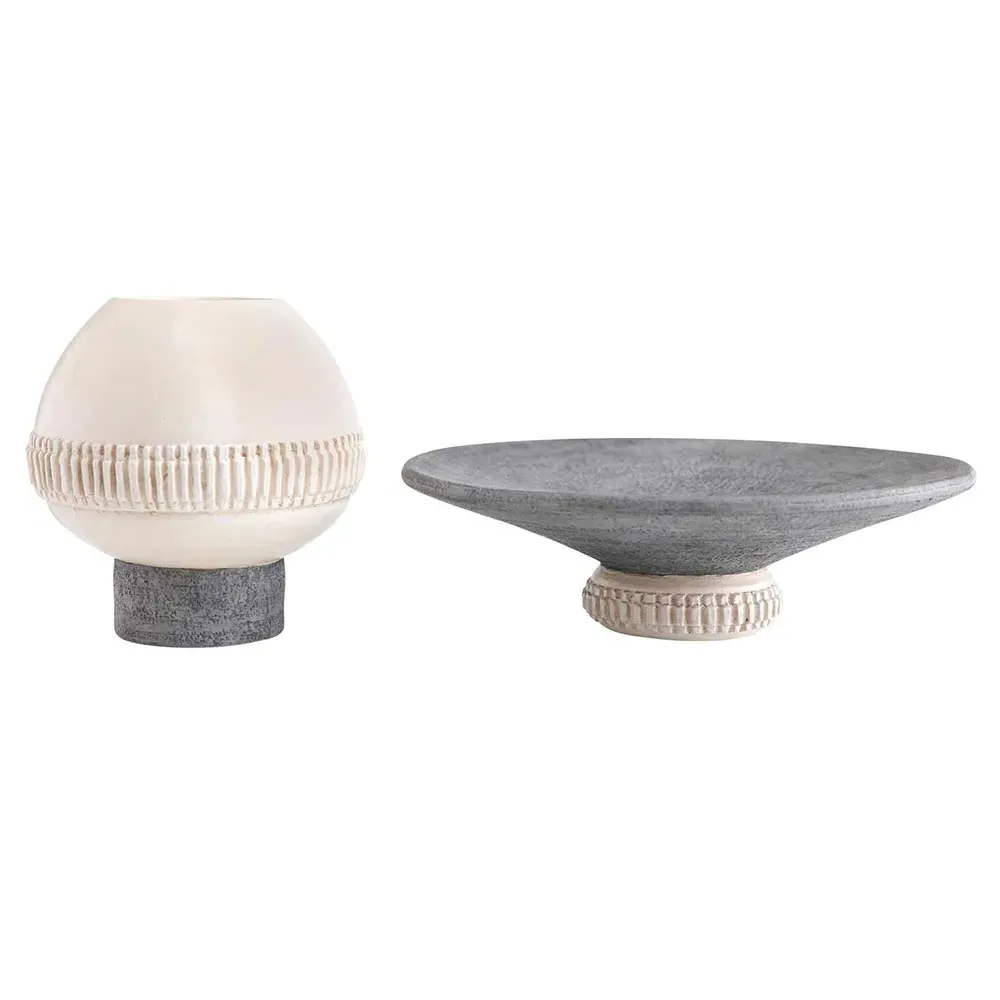 Taza Industrial Loft Decorative Bowl Set - Graphite, Terracotta image