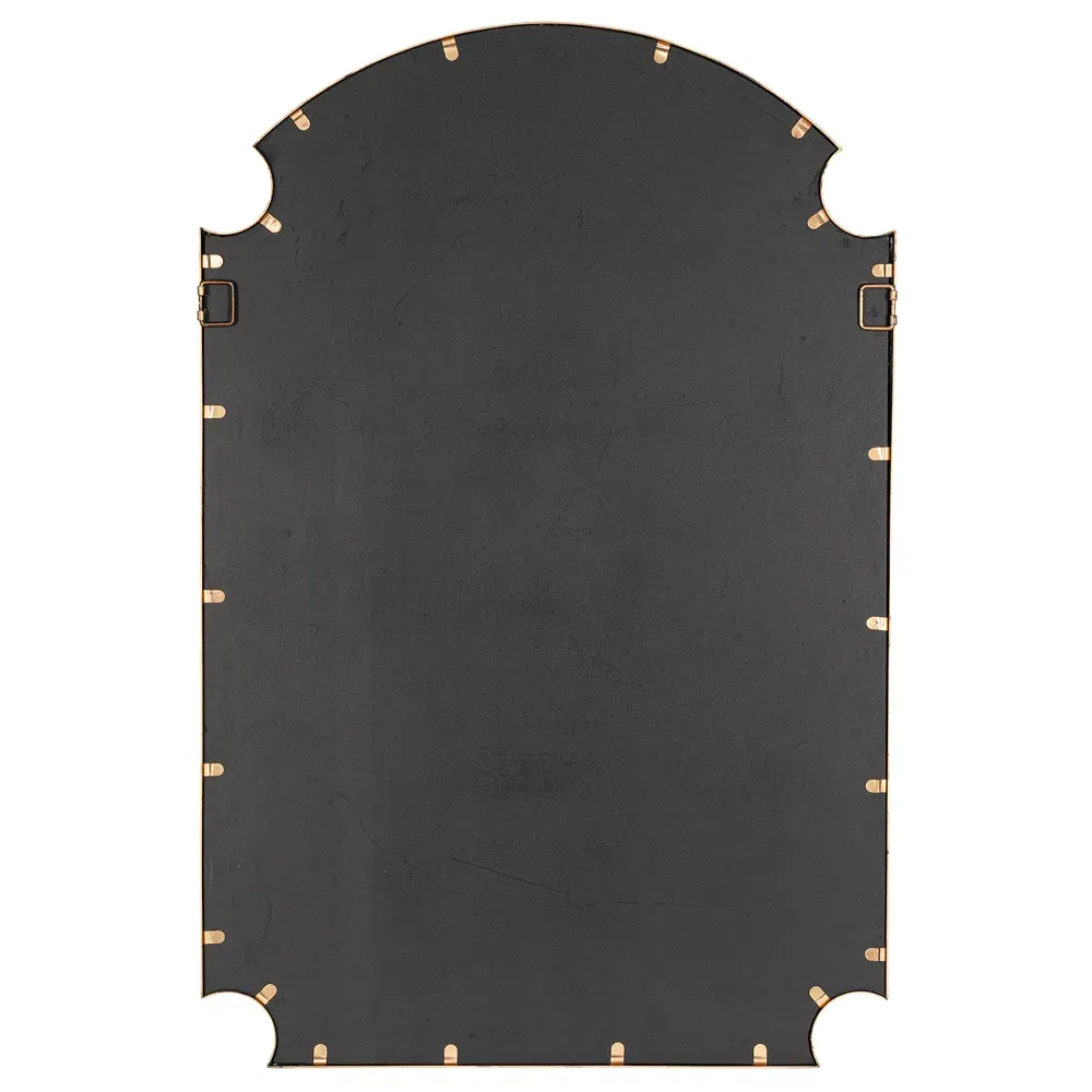 Teagan Arched Wall Mirror - Gold Leaf, Metal
