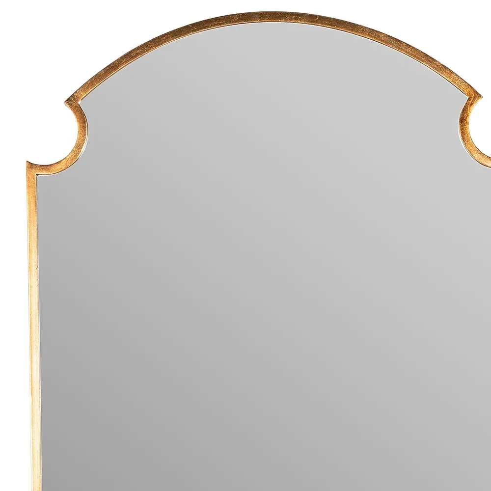 Teagan Arched Wall Mirror - Gold Leaf, Metal
