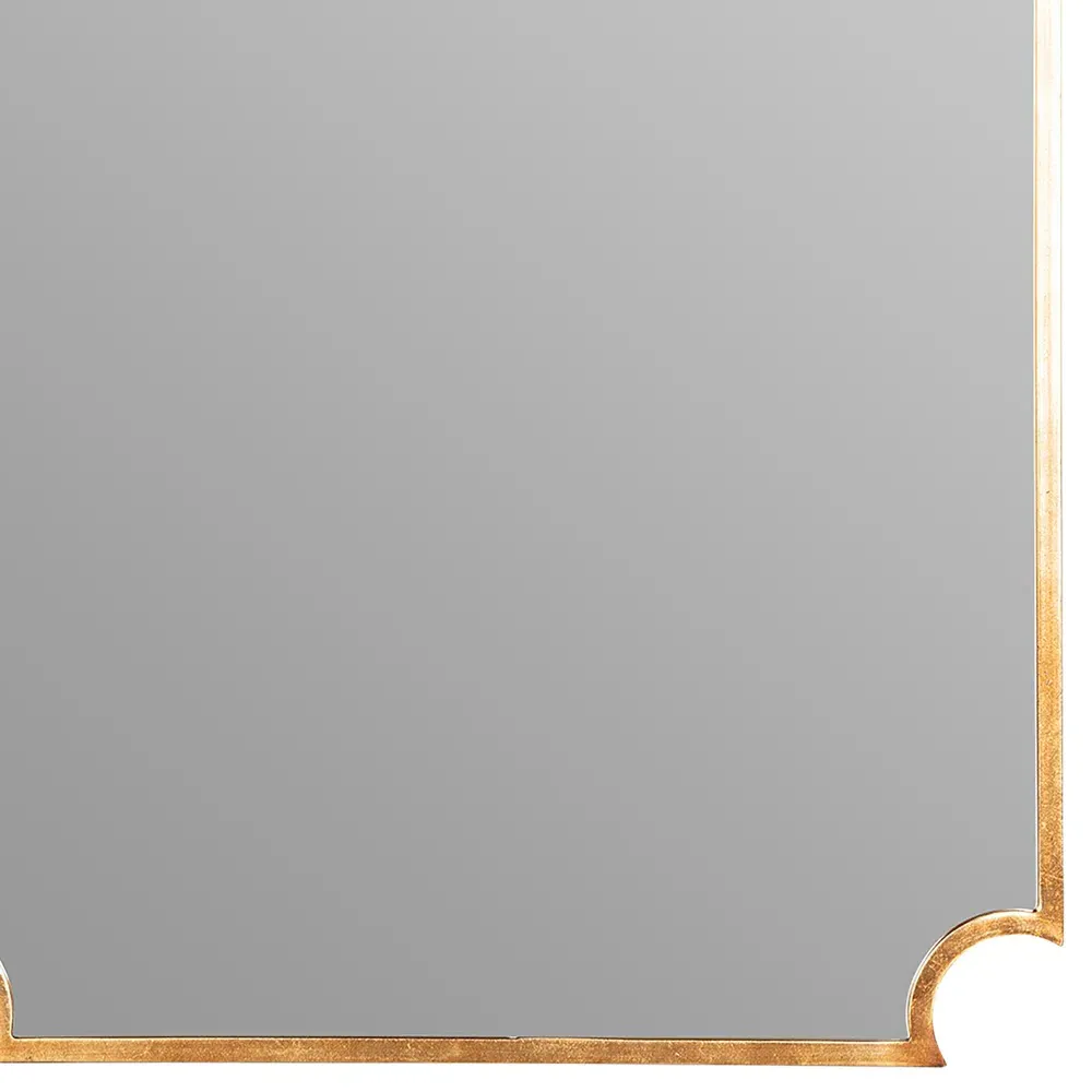Teagan Arched Wall Mirror - Gold Leaf, Metal